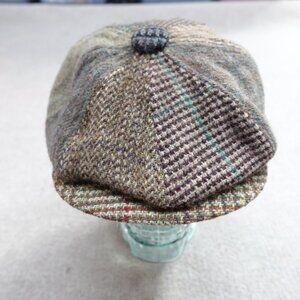 Vintage Schuman Sullivan Newsboy Cap Brown Tweed Wool USA Peaky Blinders